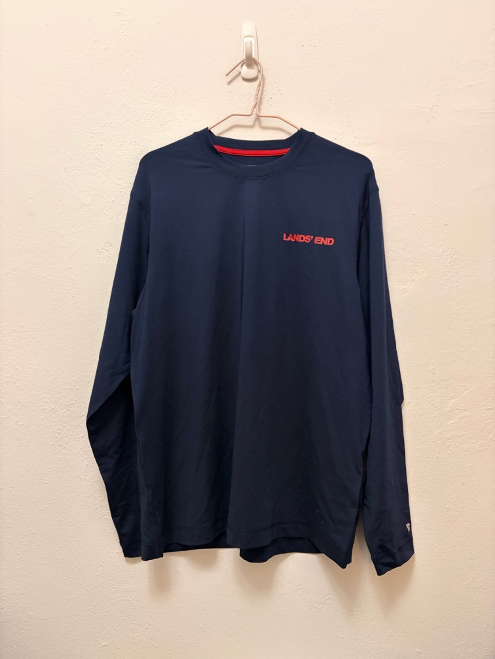 Lands' End Navy Long-Sleeve Americana Rash-Guard